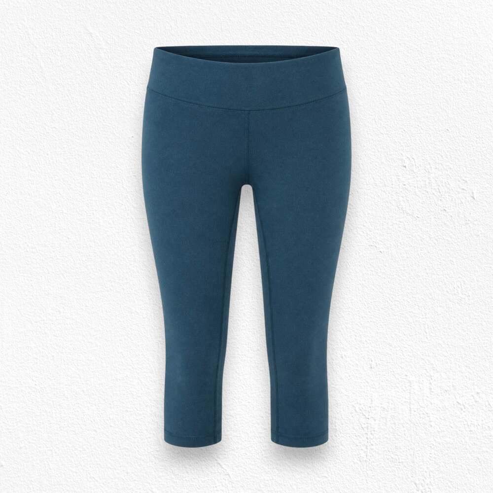 Lululemon Blue Green Wunder Under Crop Leggings Low Rise 23" Inseam Size 6
